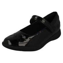 (Black, UK 2.5 Child) Girls Clarks Mary Jane School Shoes Etch Space K - G Fit