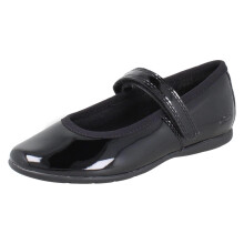 (Black, UK 11.5 Child) Girls Clarks Classic Mary Jane School Shoes Dance Wish - F Fit