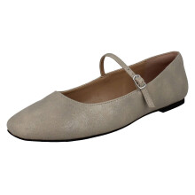 (Gold, UK 6.5) Ladies Clarks Mary Jane Ballerina Flat Shoes Emelina Gem - D Fit