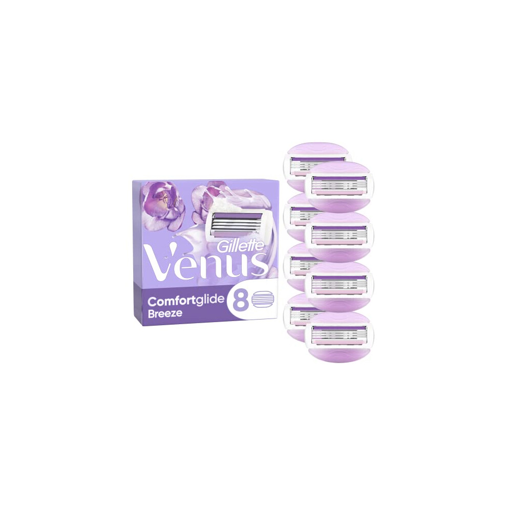 Photos - Razor / Razor Blade Gillette Venus Comfortglide Breeze Refills for Women, Pack of 8, Refills for Soft, Purple and Durable Hair Removal 770000000
