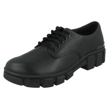 (Black, UK 7 Child) Girls Clarks Chunky Sole School Shoes Evyn Lace Y - G Fit