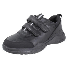 (Black, UK 11 Child) Boys Clarks Sporty Trainer Style School Shoes Feather Shine - G Fit