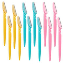 Inge 12 PCS Facial Razor | Eyebrow Razors | Face Razors | Dermaplane Blades for Face | Men and Women | Removes Peach Fuzz