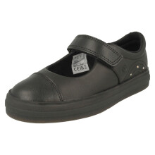 (Black, UK 9.5 Child) Girls Clarks Mary Jane Style Light Up Shoes Flare Shine - F Fit