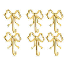 6 Pcs Knot Hooks Wall Door Hanger Towel Hooks Coat Hanger Decorative Holder for Bathroom Living Room Kitchen Decor