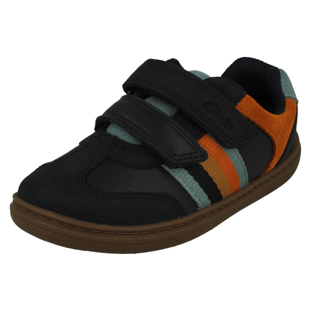 Clarks (Navy, Uk 3.5 Infant) Boys Casual Shoes Flash Den - H Fit