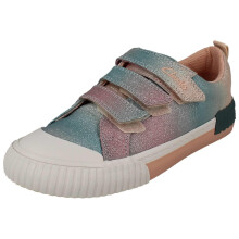 (Pink, UK 2.5 Child) Girls Clarks Glittery Doodle Foxing Brill - F Fit