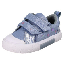 (Blue, UK 4.5 Infant) Girls Clarks Canvas Foxing Trim - F Fit