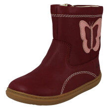 (Red, UK 3 Infant) Girls Clarks Casual Boots Flash Midi T - G Fit