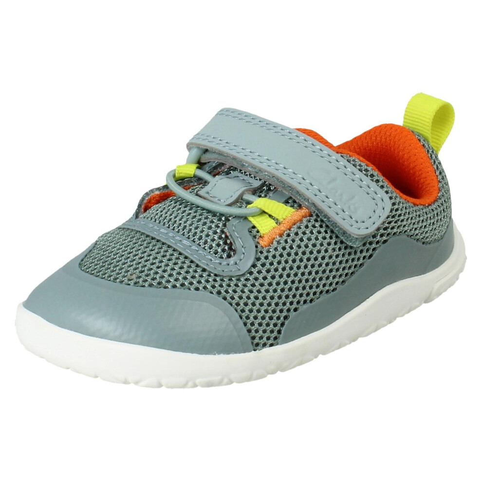 Clarks (Green, Uk 4 Infant) Boys First Walking Shoes Harbour Hero T - G Fit