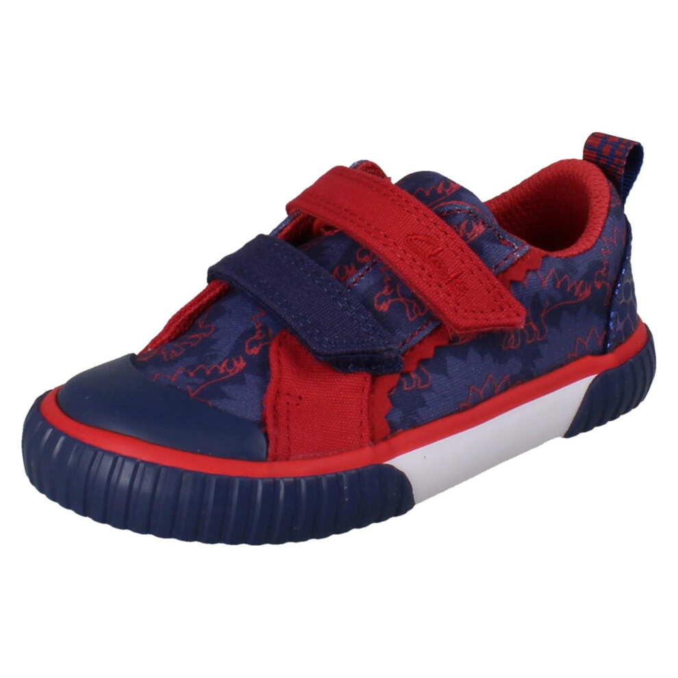 Clarks (Multi, Uk 5 Infant) Boys Canvas Foxing Tri - G Fit