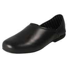 (Black, UK 9) Mens Clarks Smart Everyday House Slippers Harston Elite - G Fit