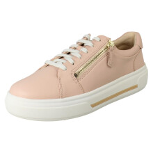 (Pink, UK 6.5) Ladies Clarks Artisan Platform Trainer Shoes Hollyrose Zip - E Fit