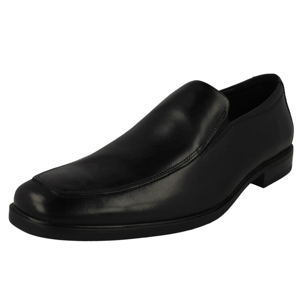 Clarks (Black, Uk 8) Mens Lightweight Cushion Plus Slip On Shoes Howard Edge - G Fit