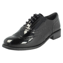(Black, UK 8) Ladies Clarks Lace Up Smart Brogue Shoes Havisham Oak - E Fit