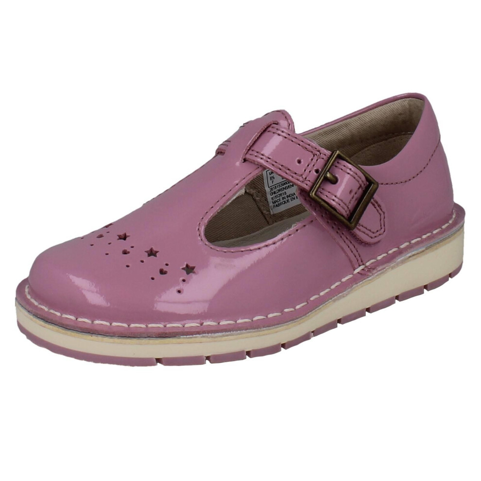 Clarks (Pink, Uk 8.5 Child) Girls T-Bar Shoes Joyful Skip - G Fit