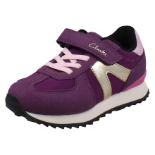 (Purple, UK 10 Child) Kids Clarks Colour-Pop Sporty Trainers Jaspen Vibe K - G Fit