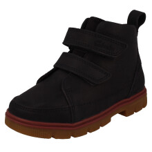 (Navy, UK 9 Child) Boys Clarks Padded Collar Ankle Boots Lorcam Hi K - G Fit