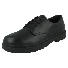 (Black, UK 6.5 Child) Boys Clarks Chunky Sole School Shoes Lorcam Loop Y - H Fit