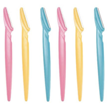 6 Pack Eyebrow Razor, Exfoliating Tool, Women's Razor, Safety Cap included, Dermaplaning Kit, Face Neck Shaver, Eyebrow Trimmer Brow Razors Fuzz
