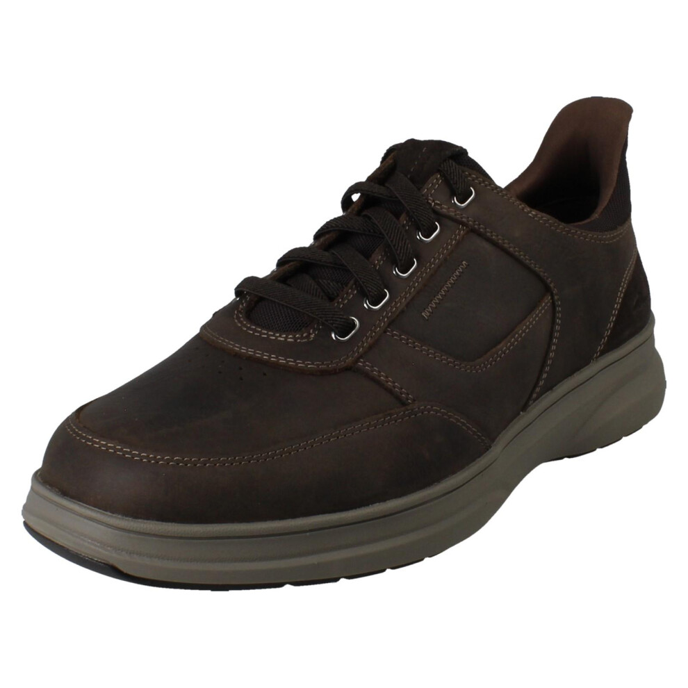 Clarks (Brown, Uk 9) Mens Slip On Shoes Mullan Easy - H Fit