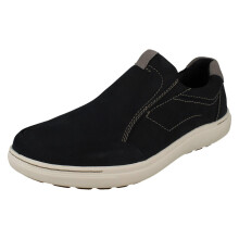(Navy, UK 8.5) Mens Clarks Casual Slip On Shoes Mapstone Step - G Fit