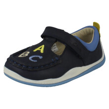 (Navy, UK 6 Infant) Childrens Clarks T-Bar Shoes Noodle Shine T - G Fit