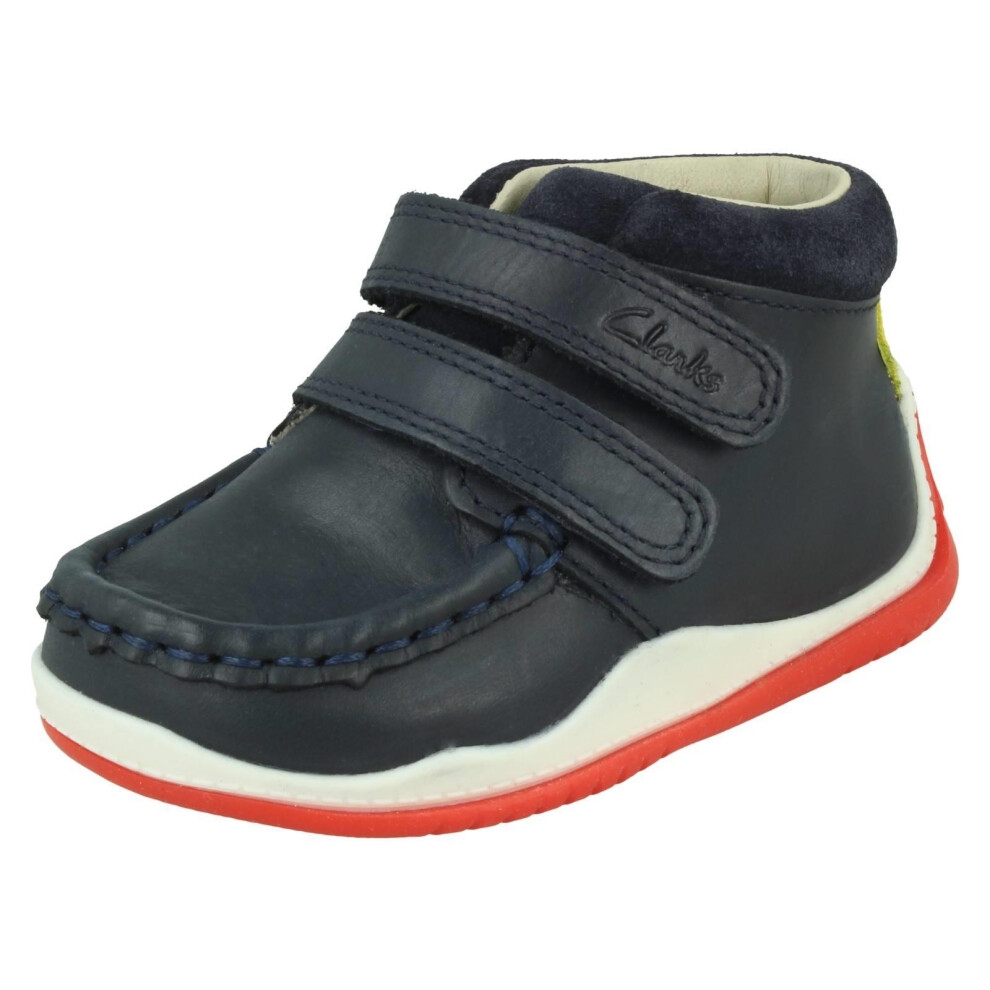 Clarks Boys Navy Noodle Play T First Boots Colour: :, Fit: F Size 4.5 Kids - Image 2