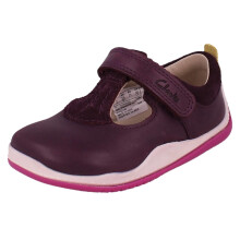(Purple, UK 4 Infant) Girls Clarks Casual T-Bar Shoes Noodle Bright T - F Fit