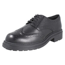 (Black, UK 6.5) Ladies Clarks Chunky Sole Brogue Lace Up Shoes Orinoco3 Derby - E Fit