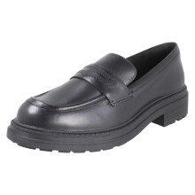 (Black, UK 7) Ladies Clarks Chunky Sole Piped Trim Loafer Shoes Orinoco3 Edge - D Fit