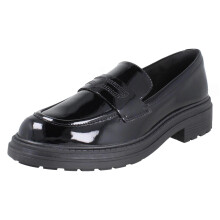 (Black, UK 8) Ladies Clarks Chunky Sole Piped Trim Loafer Shoes Orinoco3 Edge - D Fit