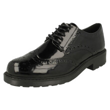 (Black, UK 4) Ladies Clarks Brogue Detailed Shoes Orinoco2 Limit - D Fit