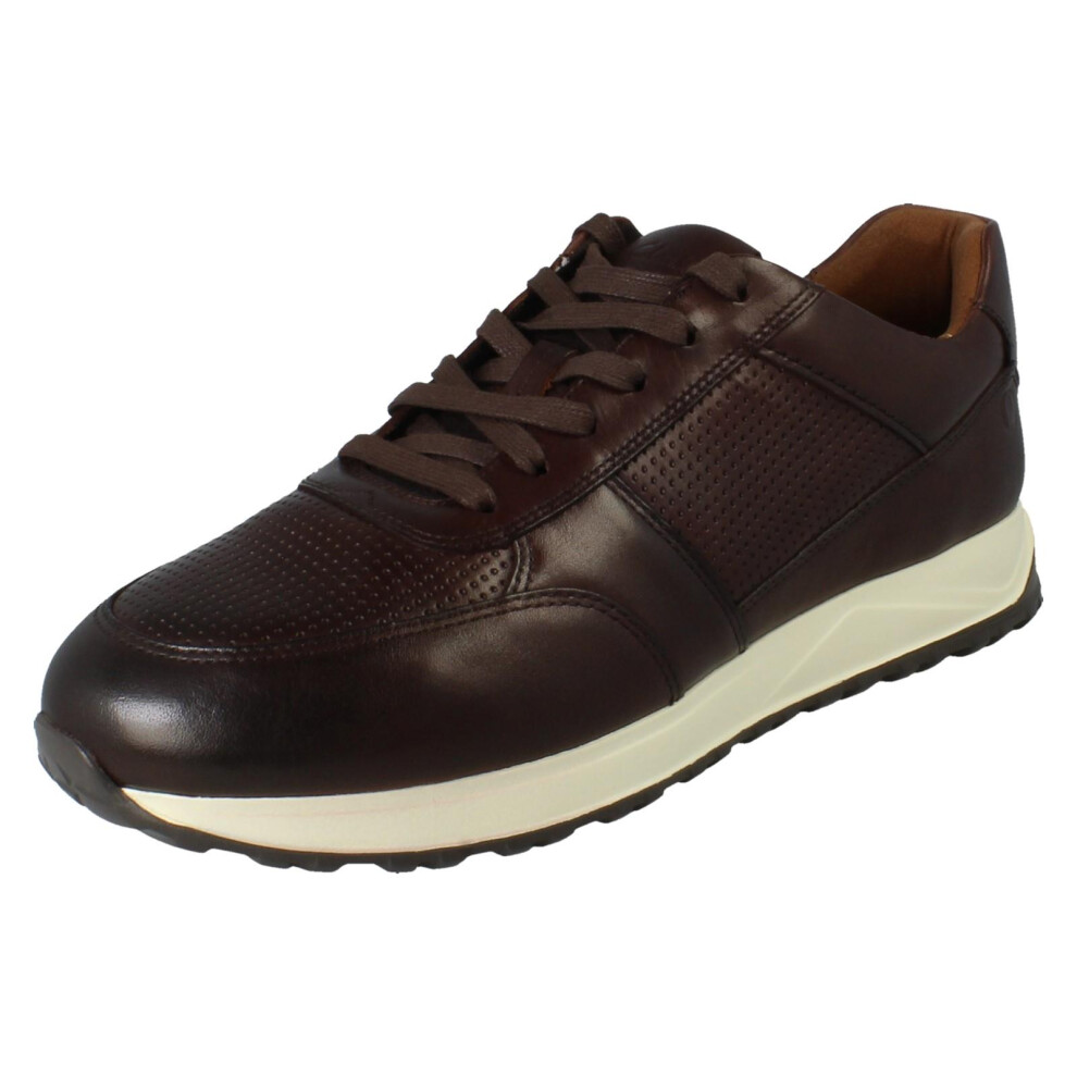 Clarks (Brown, Uk 11) Mens Trainer Shoes Radwell Tie - G Fit