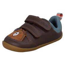 (Brown, UK 4 Infant) Boys Clarks Pre-Walking Bear Face Casual Shoes Roamer Eden - G Fit