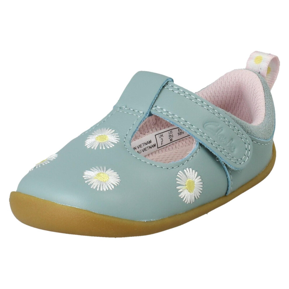 Clarks (Green, Uk 5.5 Infant) Girls Pre-Walking Shoes Roamer Flora T - G Fit