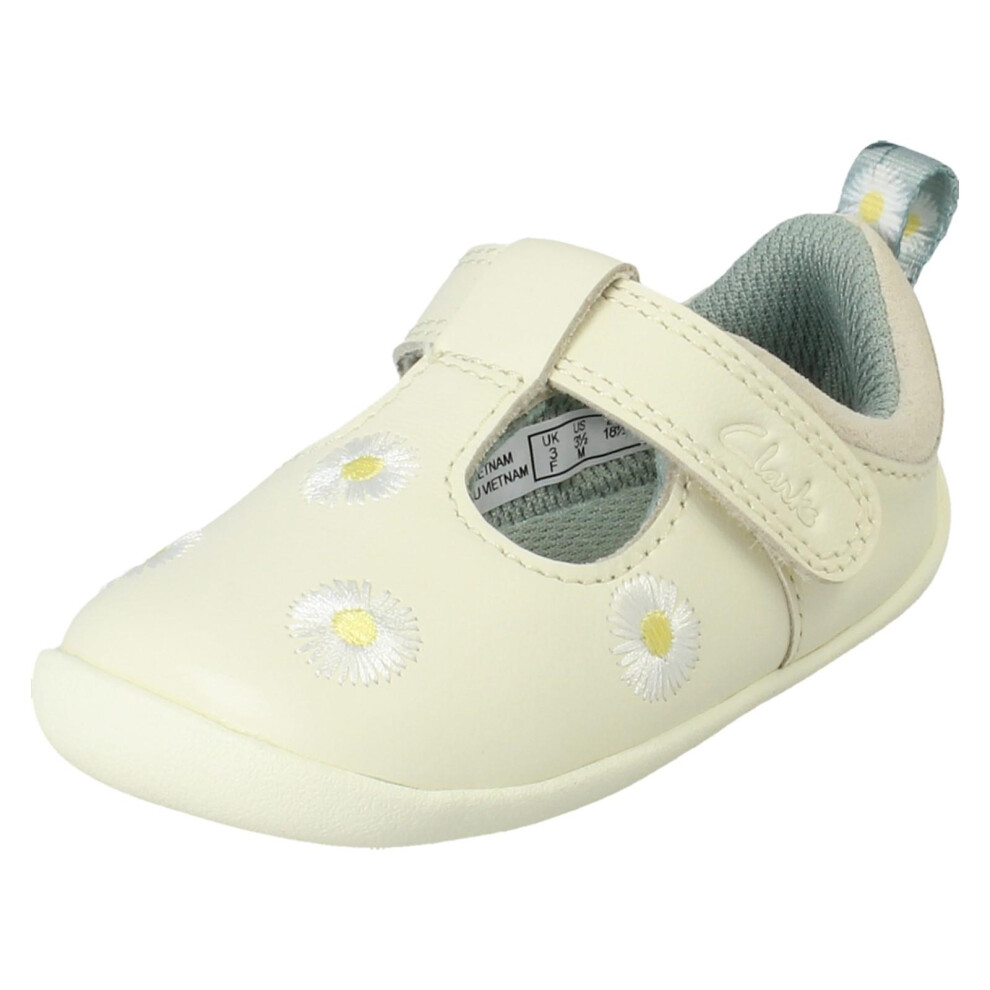 Clarks (Ivory, Uk 5.5 Infant) Girls Pre-Walking Shoes Roamer Flora T - G Fit