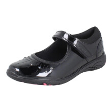 (Black, UK 13 Child) Girls Clarks Playprints Mary Jane School Shoes Relda Wish - H Fit