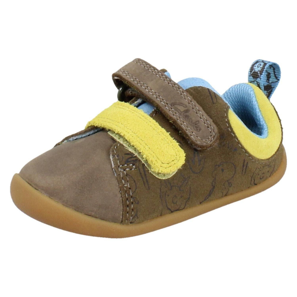Clarks (Green, Uk 5 Infant) Boys Dino Print First Walking Shoes Roamer Roar - G Fit
