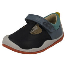 (Navy, UK 3 Infant) Childrens Clarks First Walking T-Bar Shoes Roller Bright T - G Fit