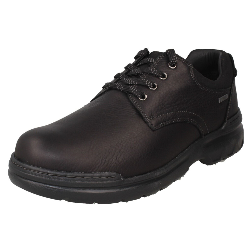 Clarks (Black, Uk 8) Mens Gore-Tex Weatherproof Lace Up Shoes Rockie Walkgtx - G Fit