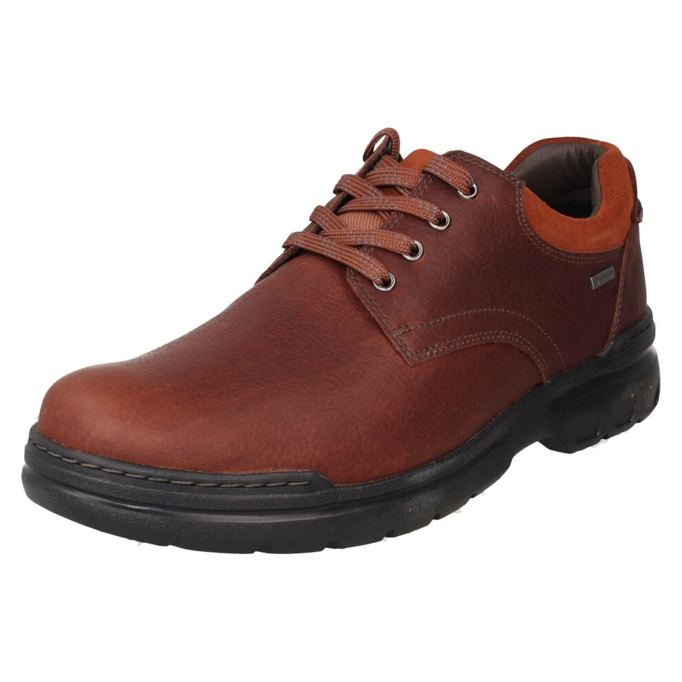 Clarks (Tan, Uk 7.5) Mens Gore-Tex Weatherproof Lace Up Shoes Rockie Walkgtx - G Fit