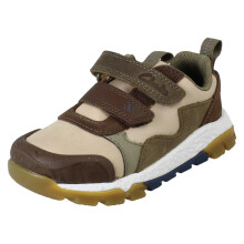 (Beige, UK 4.5 Infant) Boys Clarks Dinosaur Trainers Steggy2Track - G Fit