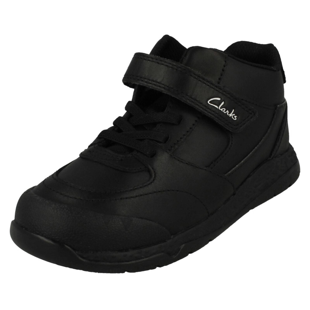 Clarks (Black, Uk 10 Child) Boys Ankle Boots Steggy Stomp K - G Fit