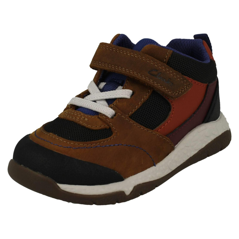 Clarks (Tan, Uk 12 Child) Boys Ankle Boots Steggy Stomp K - G Fit