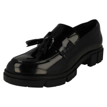 (Black, UK 4) Ladies Clarks Loafer Style Flat Slip On Shoe Teala Loafer - D Fit