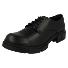 (Black, UK 4) Ladies Clarks Modern Super-Chunky Sole Lace Up Shoes Teala Lace - D Fit