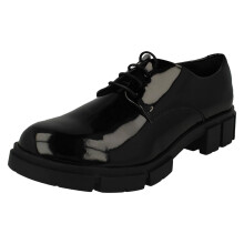 (Black, UK 4.5) Ladies Clarks Modern Super-Chunky Sole Lace Up Shoes Teala Lace - D Fit