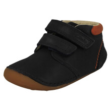 (Navy, UK 2.5 Infant) Childrens Clarks Soft Hook & Loop Ankle Boots Tiny Play T - G Fit