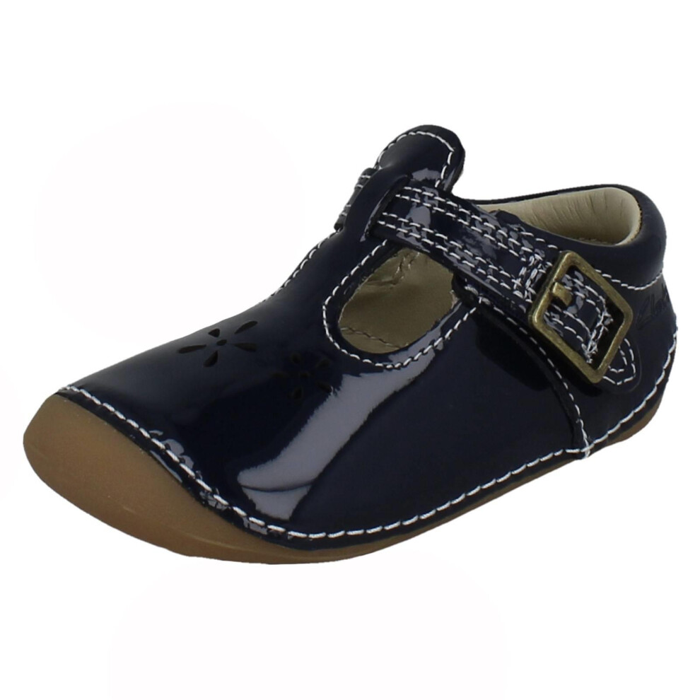 Clarks (Navy, Uk 5.5 Infant) Infant Girls Pre-Walking Shoes Tiny Skip - G Fit